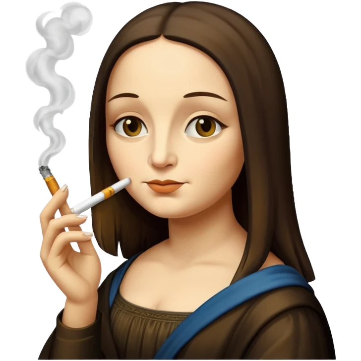 Sigara içen monalisa emoji