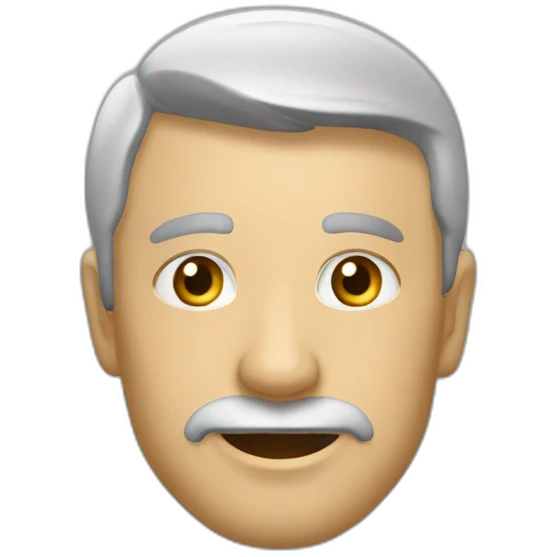 старий з злими очіма. сивий emoji