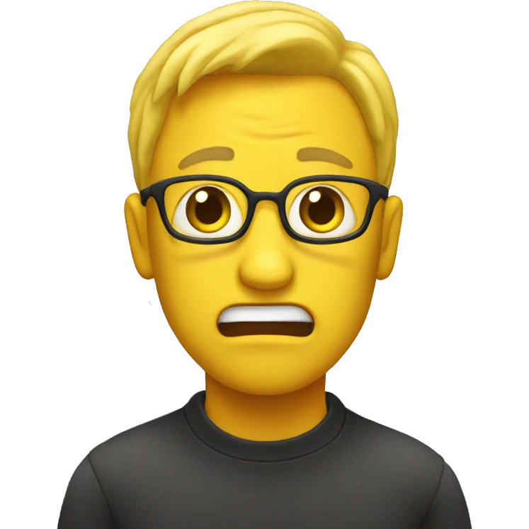 Yellow mild panic emoji  emoji