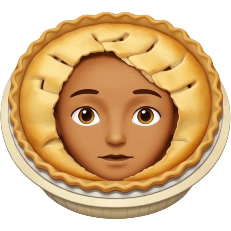 a federal passenger changing into a pie emoji