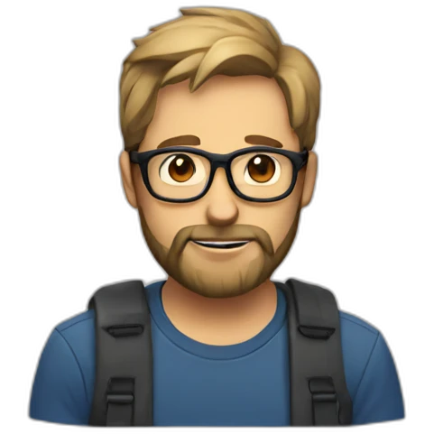 The guy with the beard and glasses emoji