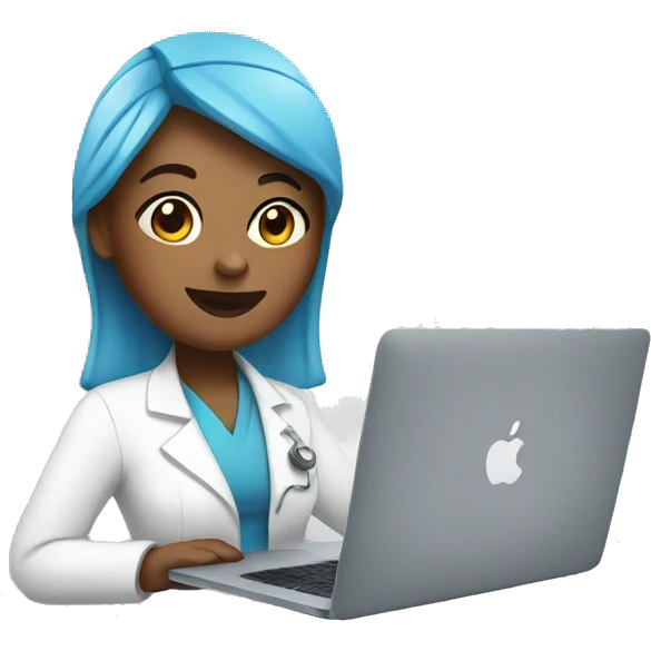 Nurse with macbook emoji