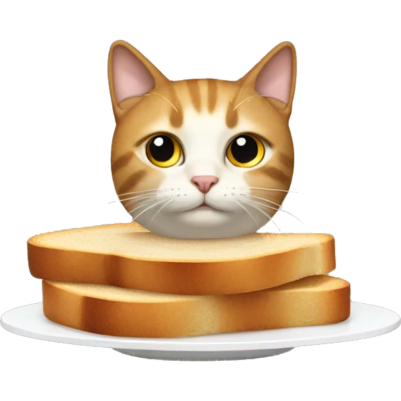 cat sitting on toast emoji