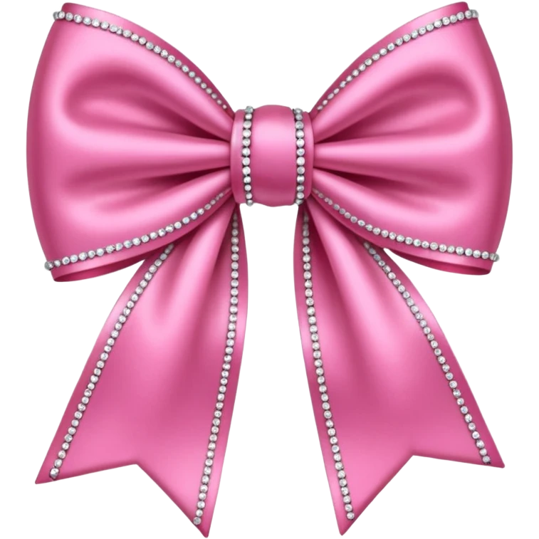 Pink bow with sparkles  emoji