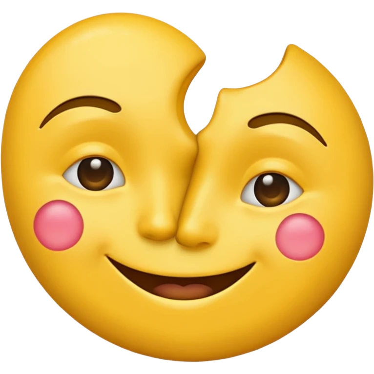 Kissing emoji facing left emoji
