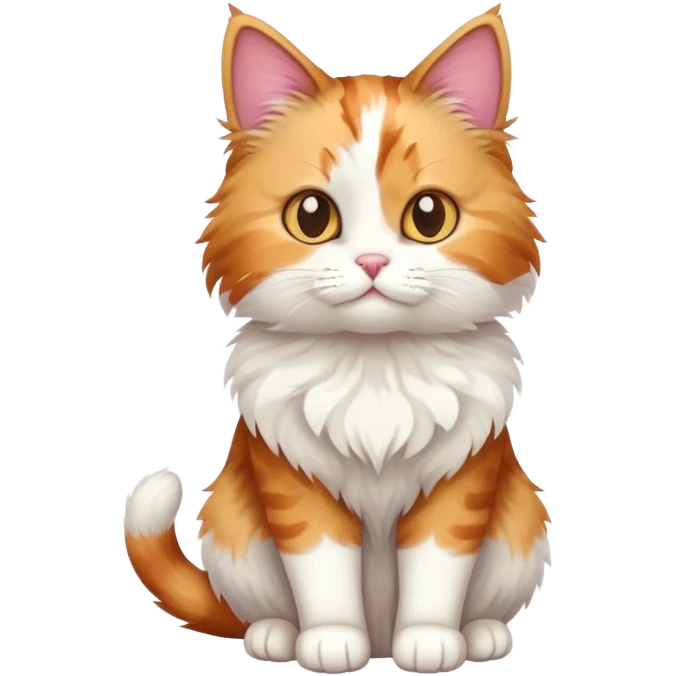 cute cat full body sitting emoji