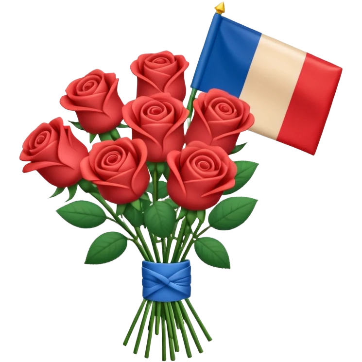 SPAM MEAT rose bouquet wrapped in french flag emoji