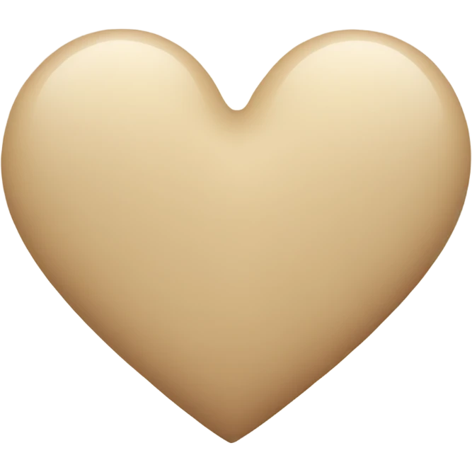 Beige heart emoji