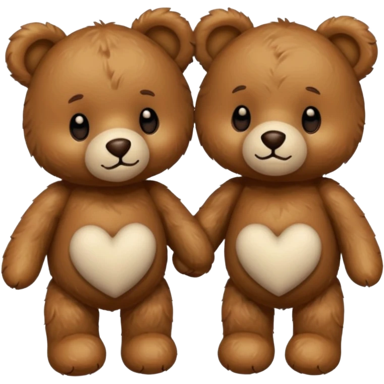 2 Teddy bears in love emoji