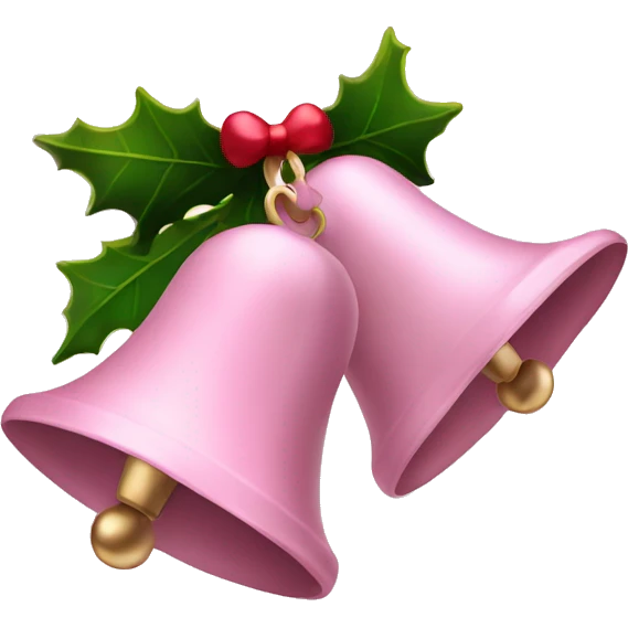 Light pink Christmas bells emoji