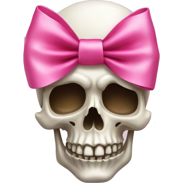 Skull with a pink bow emoji
