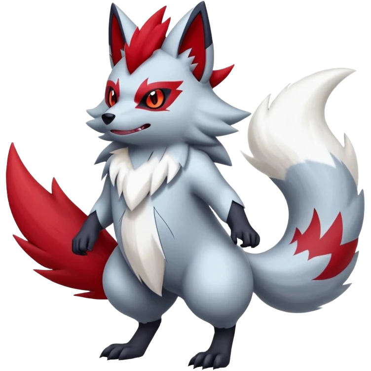 Zorua-Zoroark-Zangoose-Fakémon-hybrid-creature (full body)  emoji
