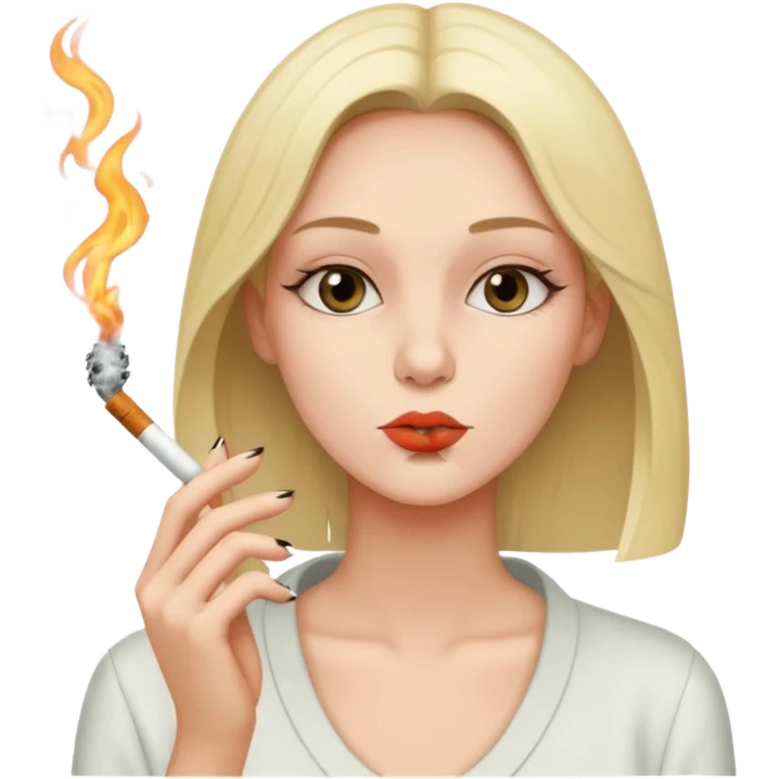 Girl smoking emoji