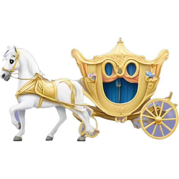 Cinderella Horse and carriage emoji