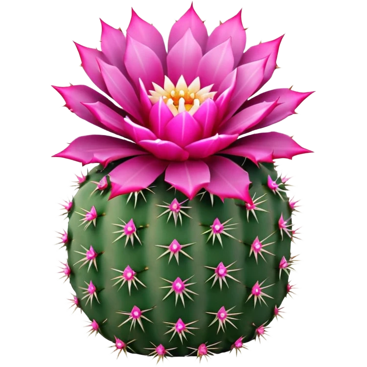 Glitter Pink bloom Cactus emoji