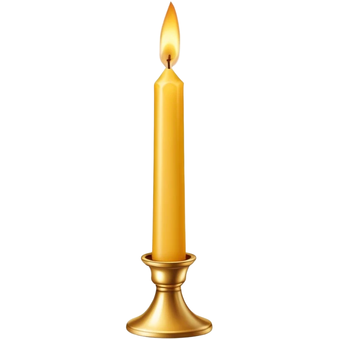 +1 beautiful and elegant golden birthday candle emoji