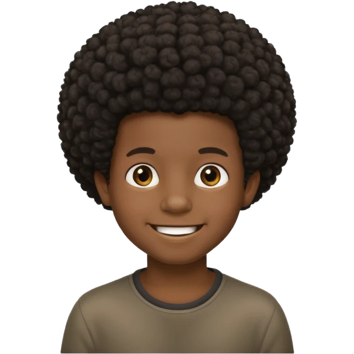 Black boy with a small afro  emoji