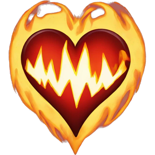 Heart with black fire  emoji