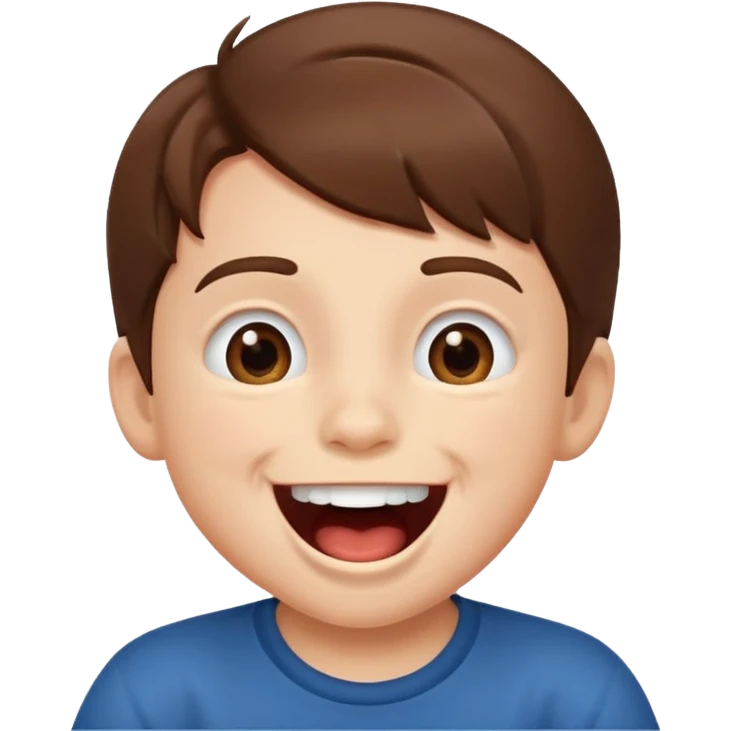 little boy laugh her mouth wide open emoji