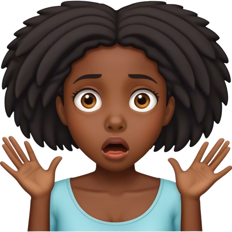 Shocked black girl emoji