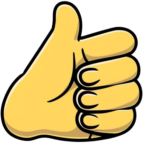 Thumbs up 'Great workout!' motivational fitness symbol emoji