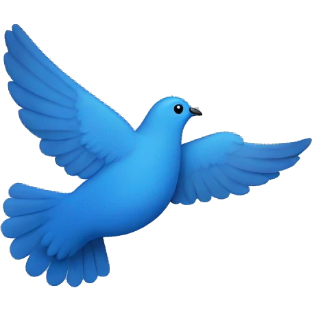 Blue dove flight in the top right side emoji