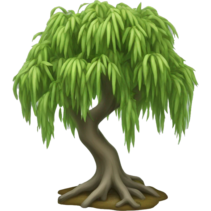 very small weeping willow tree emoji