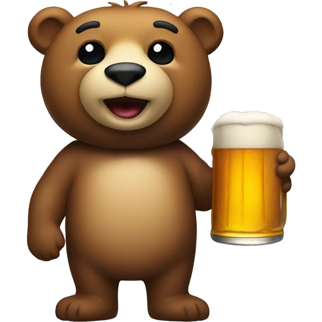 Beer bear emoji