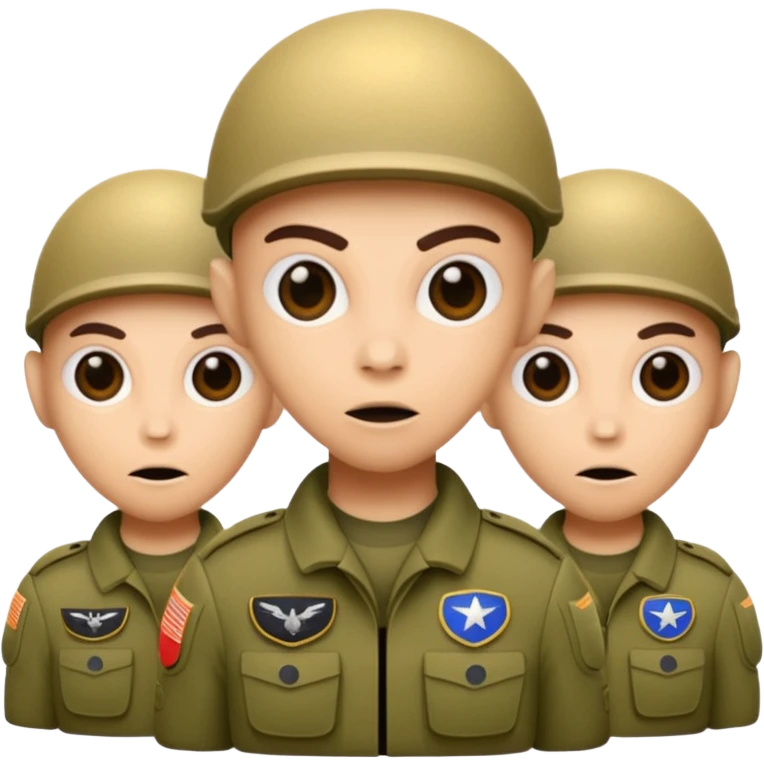 3 soldier vs alien.  2025 usa emoji