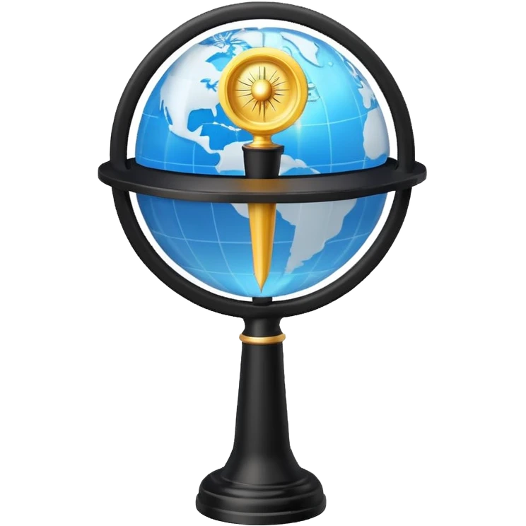 kpop globe style lightstick with a sundial in it  emoji