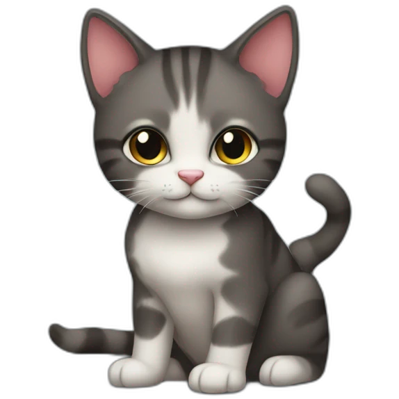 Cute cat in love either darker cut cat emoji