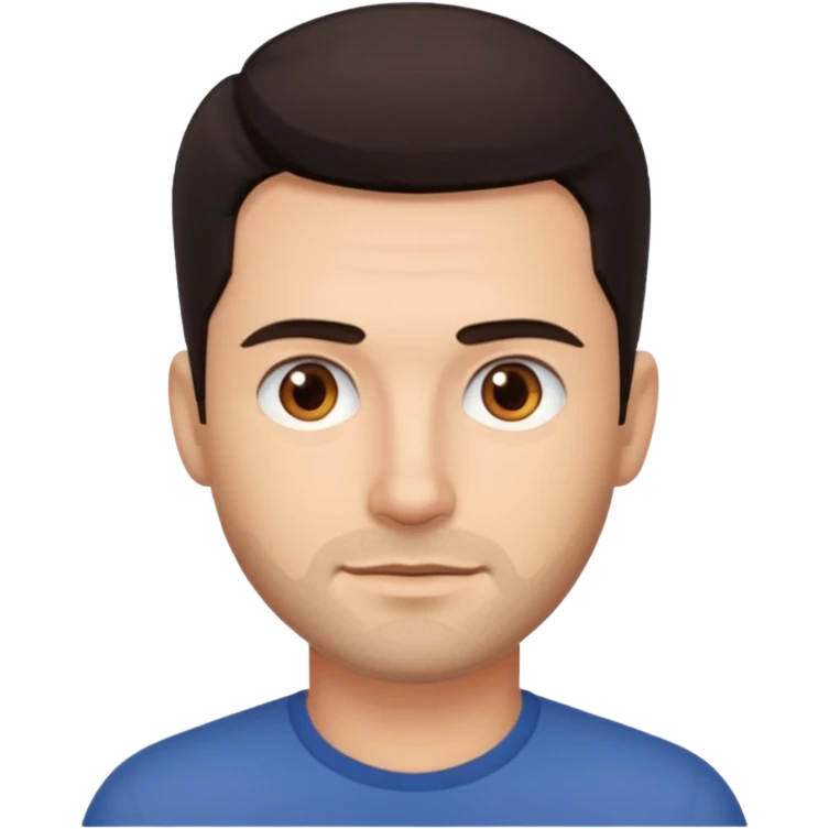 some stubble hair man bigger build,  no mustashe emoji