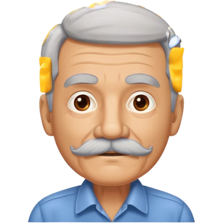 señor muy mayor con bigote emoji
