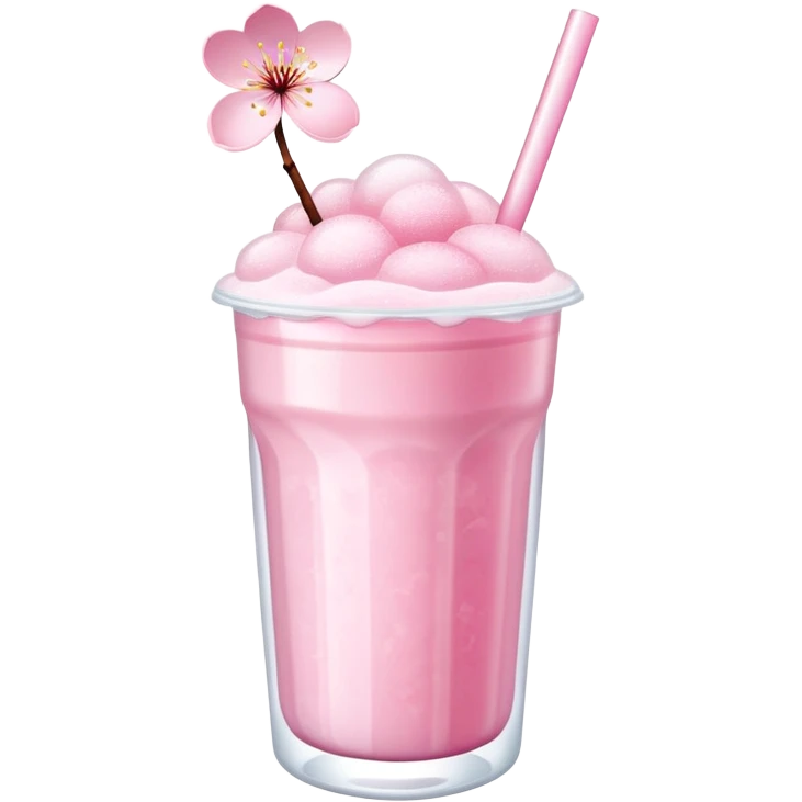 Pastel pink Cherry Blossom Sakura Slushie  emoji