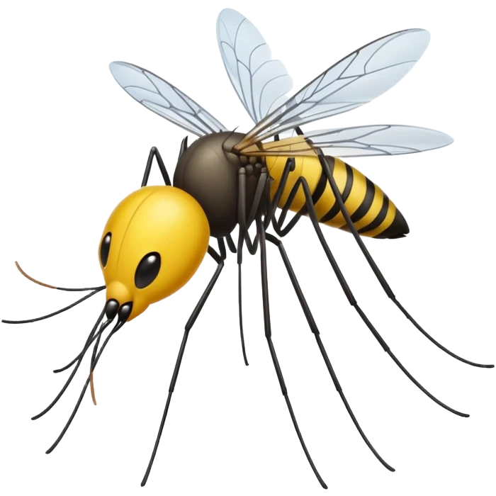 Make me a emoji of a mosquito surfing, slightly overweight and balding emoji