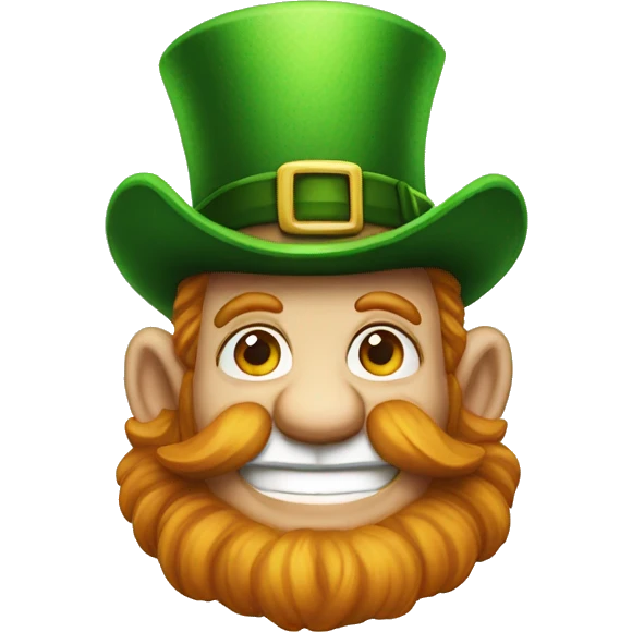  leprechaun's sly smile emoji