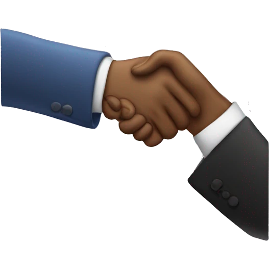 Flamboyant handshake emoji