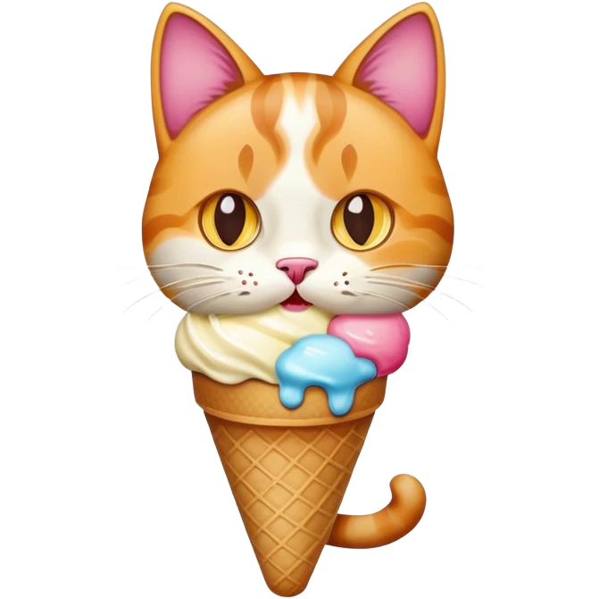 Cat with ice cream  emoji