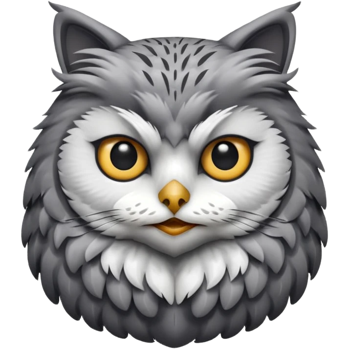 The owl with cat's face emoji