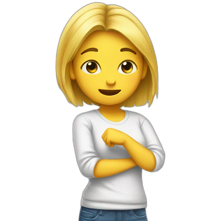 Girl Who is dabbing emoji