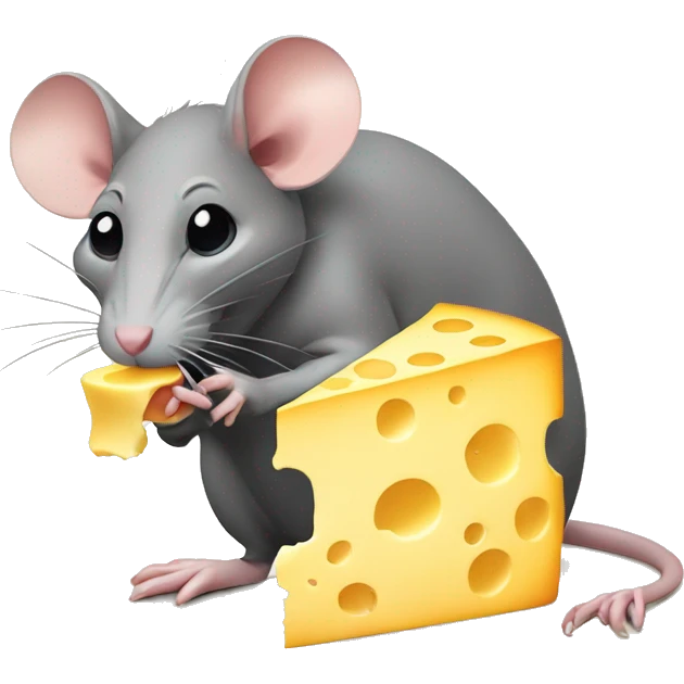 Rat eating the cheese  emoji