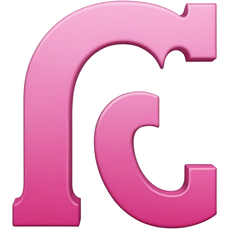 Pink Letter C emoji