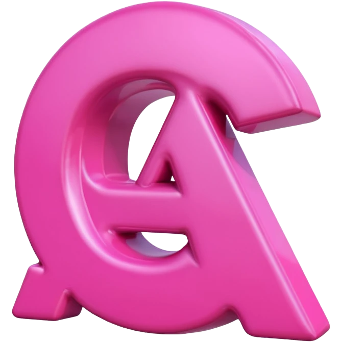 cute pink letter A emoji  emoji
