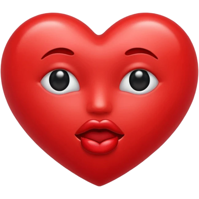 red kiss emohi emoji