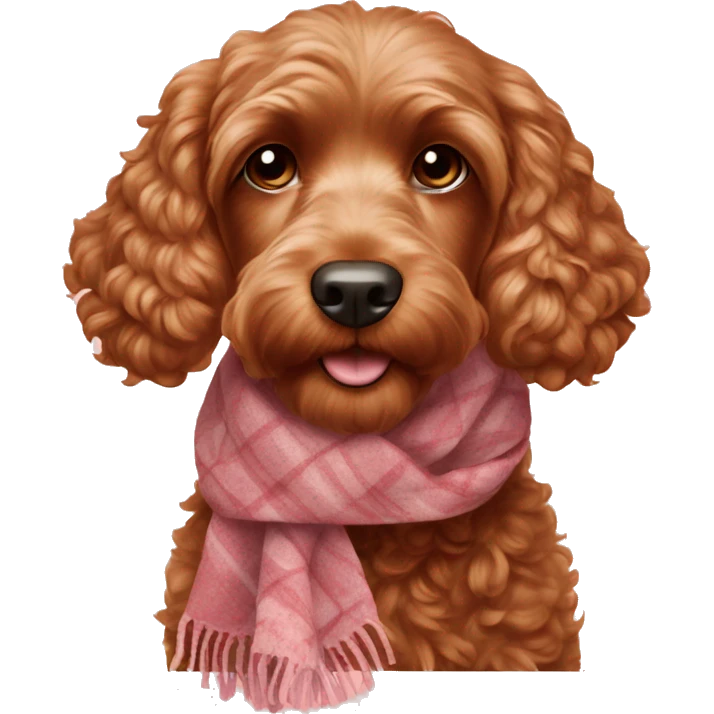 Red cockapoo with Dior scarf emoji