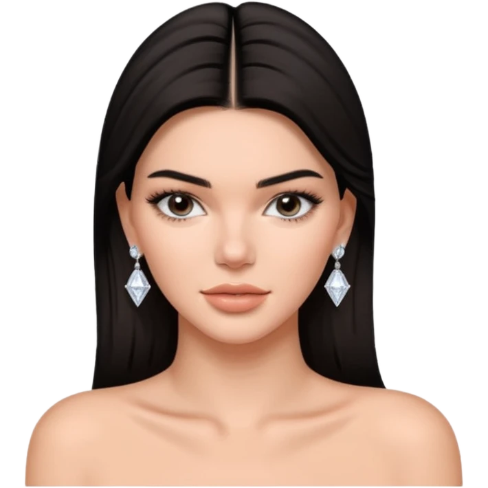 kendall jenner wear diamond earrings emoji
