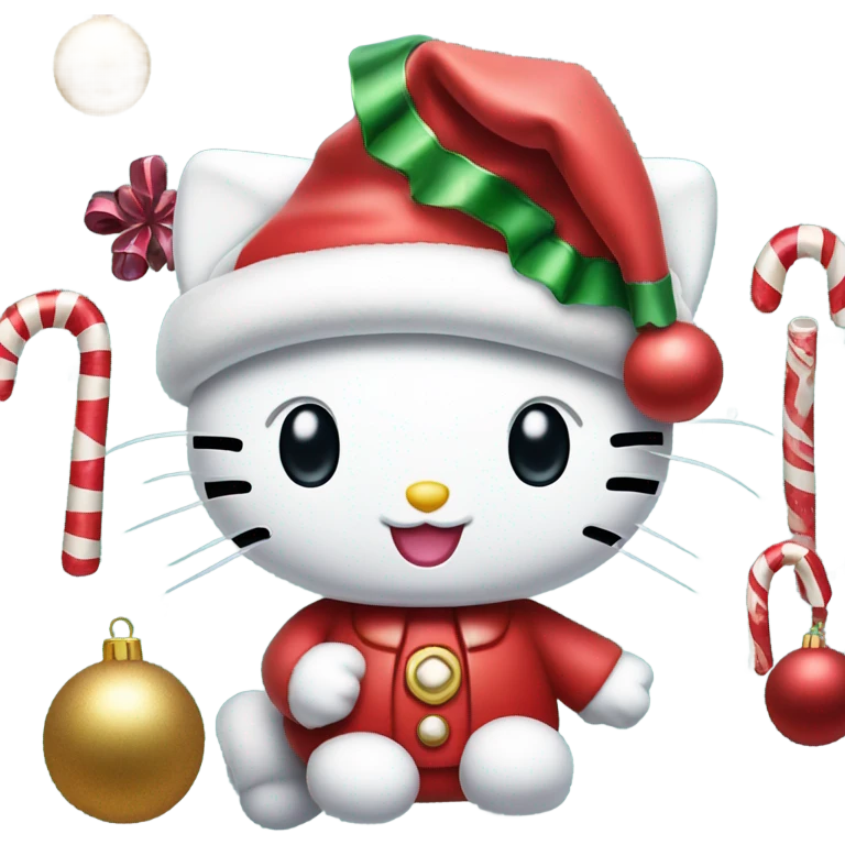 Hello kitty chirstmas emoji