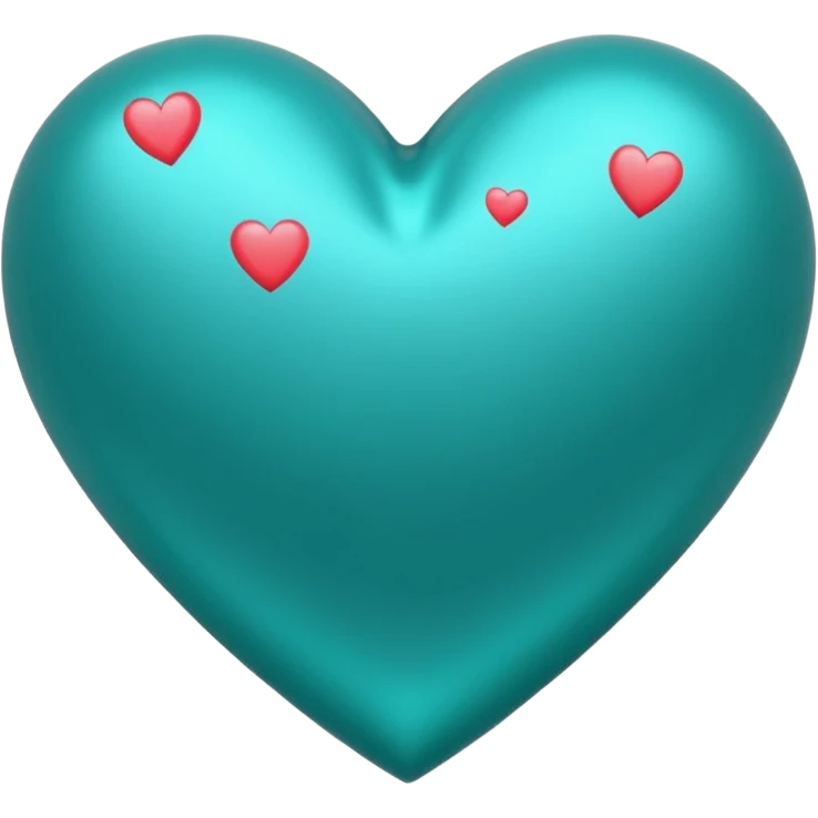 Teal heart with little hearts and Alana wording emoji