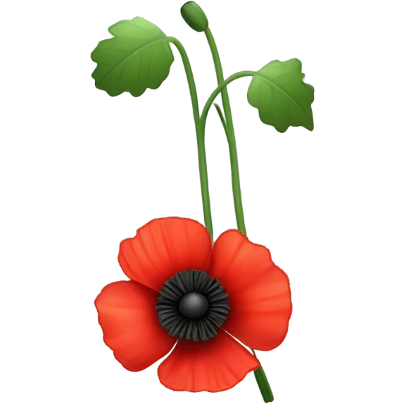 Red poppy emoji