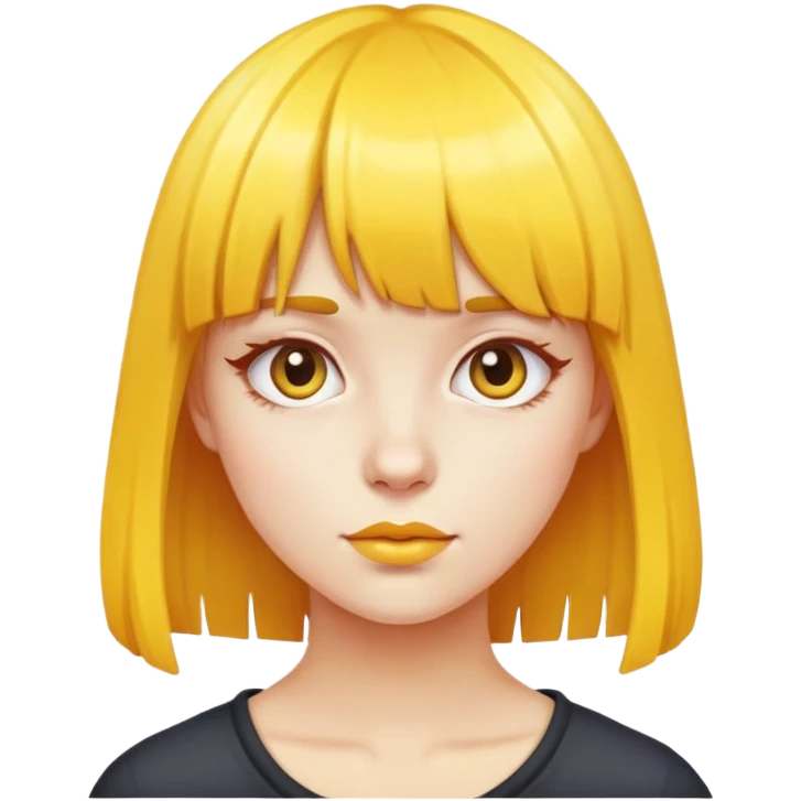 Girl with yellow bangs emoji